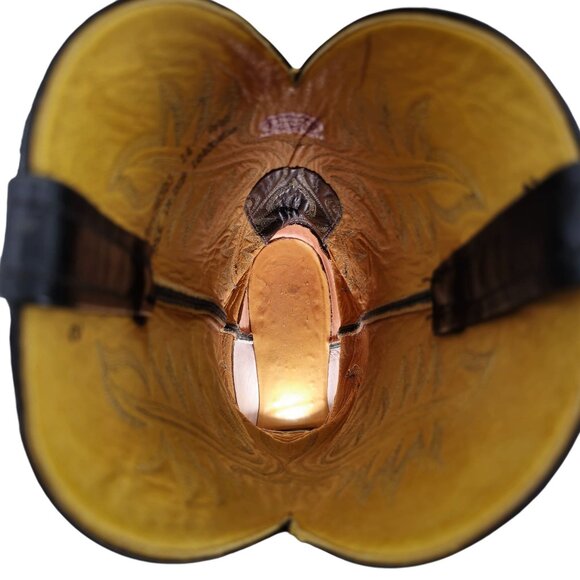 Nocona Boots Men's 14AAA Narrow Bullhide Black Leather Cowboy Western Boots - Picture 11 of 14